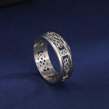 DAIIIBABYYY  -  Irish Celtics Knot Rings Men Women Stainless Steel Clear Zircon Amulet Couple Ring Jewelry Wedding Band Gift 2024 New In